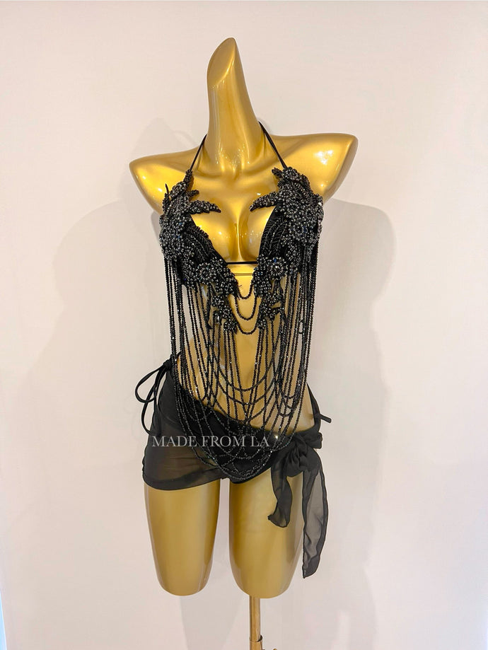 (HANDMADE BLACK BIKINI