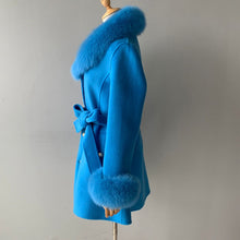 Load image into Gallery viewer, BLUE VIVIENNE CASHMERE COAT
