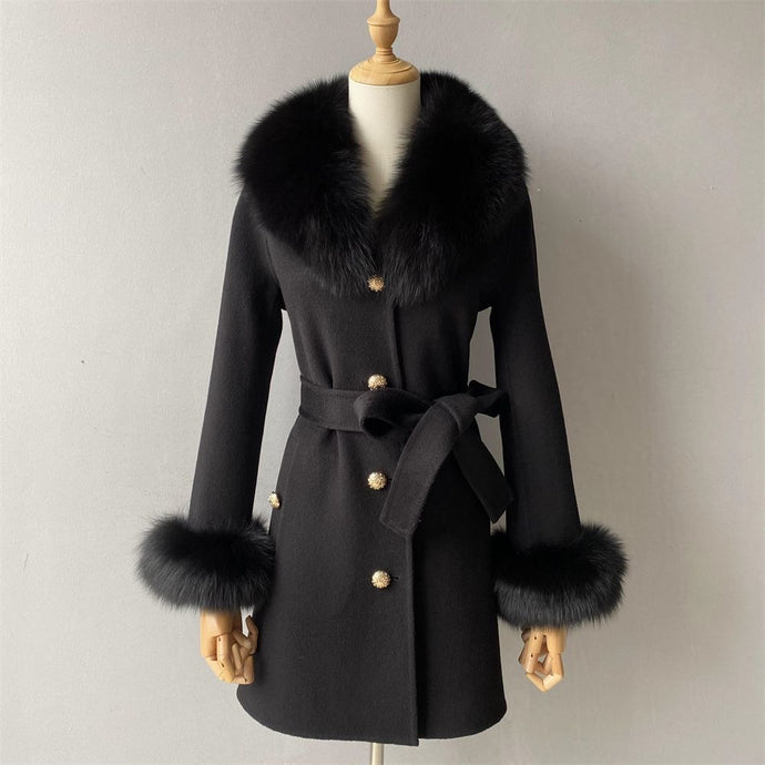 BLACK VIVIENNE CASHMERE COAT