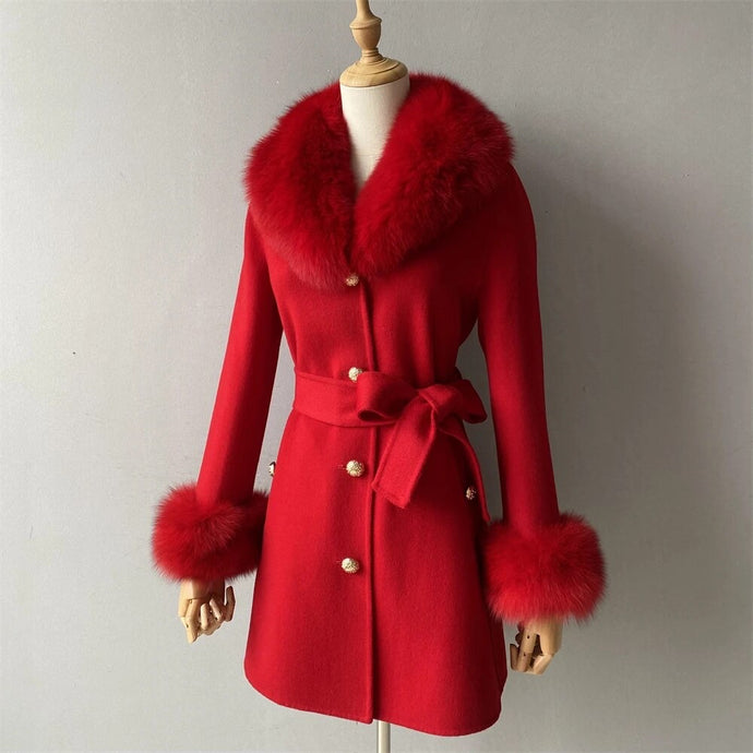 RED VIVIENNE CASHMERE COAT